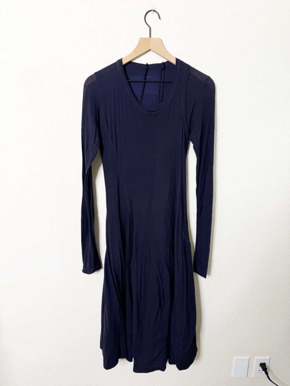 Rundholz Long Sleeve Cotton Layered Midi Dress Womens Size XS
